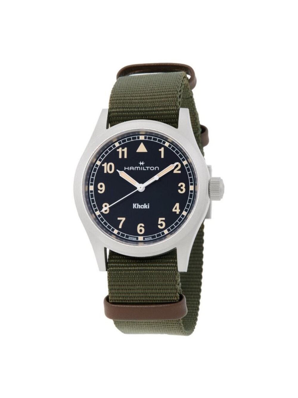 NWT Hamilton Khaki Field Quartz Black Dial Watch